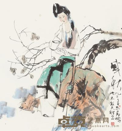 谢志高 1992年作 感秋 镜心 68×63cm