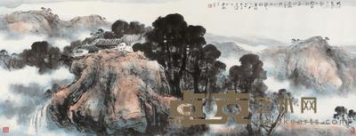 杨善深 1975年作 春山行旅图 镜心 68×179cm