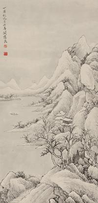 吴止善 1957年作 雪景山水 立轴