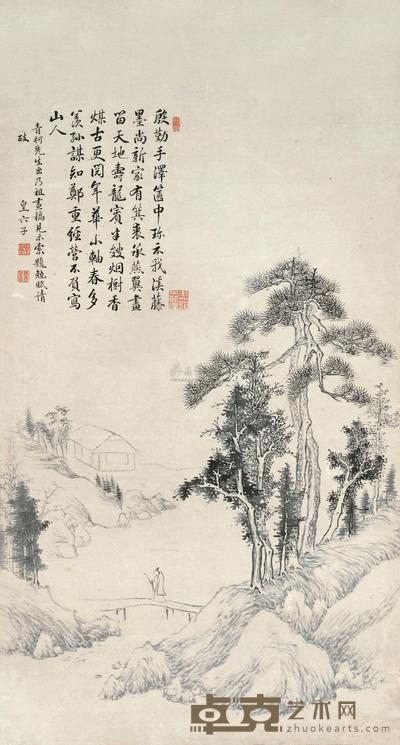 皇六子（永瑢） 山水 立轴 63×34cm