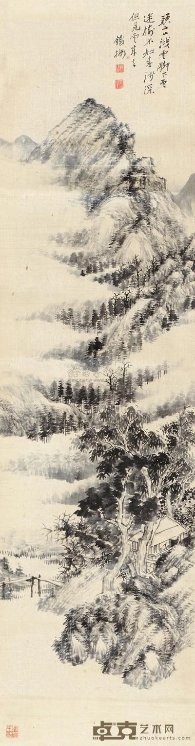 胡铁梅 山水 立轴 127×33cm