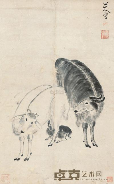 八大山人 三阳开泰 立轴 73×45cm