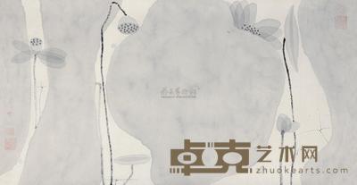 陈家泠 荷 镜心 96×183cm