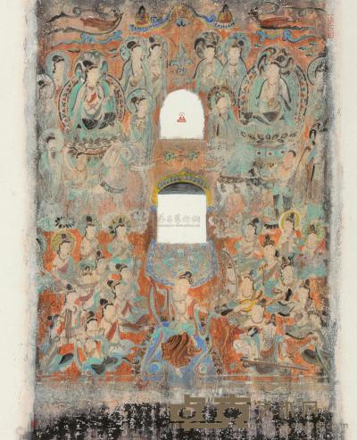 邓敬民 佛龛系列 镜心 69×57cm