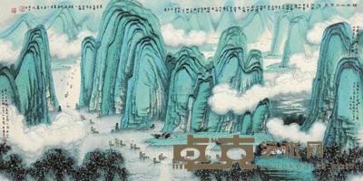 吉人 2012年作 桂林山水甲天下 镜心 68×136cm