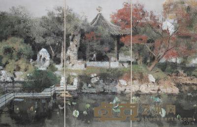 杨澄 2012年作 怡园秋色 100×153cm