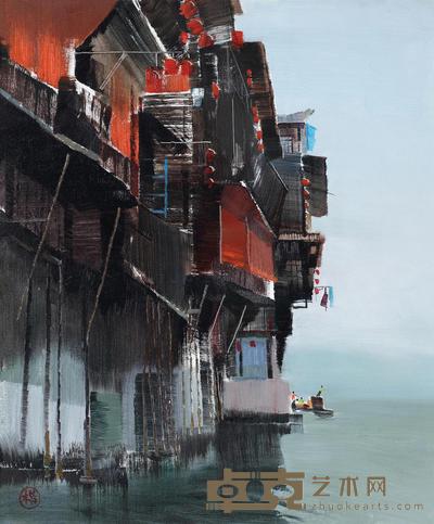 王昌楷 吊角楼 60×50cm