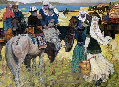 阿曼·穆罕诺夫 2004年作 重归故里之二 119×160cm