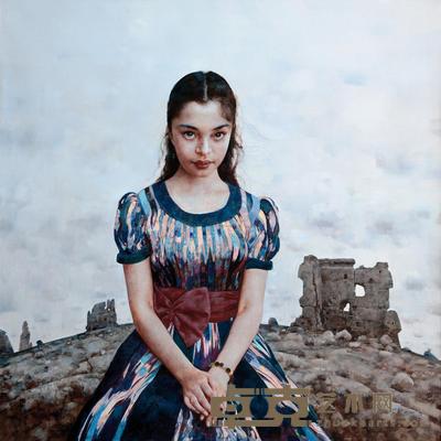艾轩 2012年作 吐鲁番古城 130×130cm
