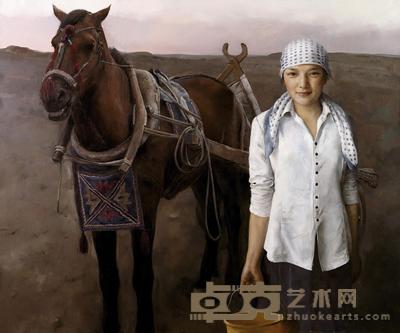 袁正阳 2012年作 库车少女 100×120cm