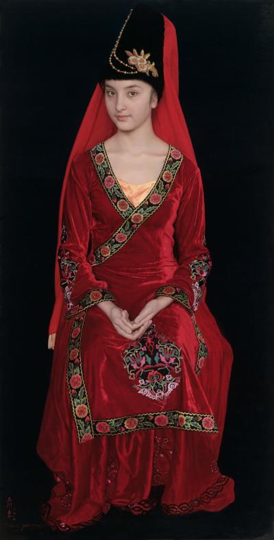 王沂东 2012年作 盛装的维吾尔族姑娘