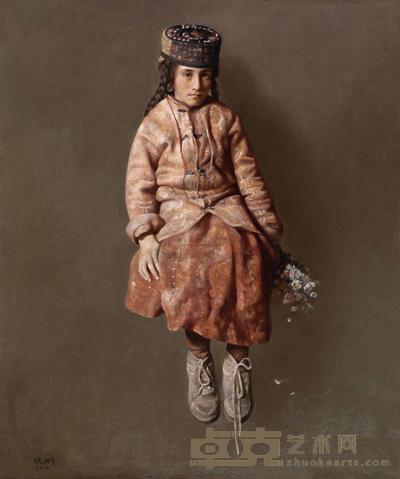 李晓刚 2012年作 塔吉克小学生 72×60cm