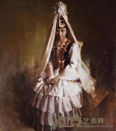 王铁 2011年作 哈萨克新娘 180×160cm