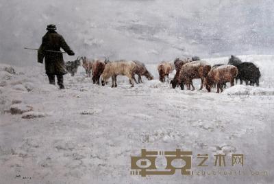孙砚梅 2011年作 高原雪 120×180cm