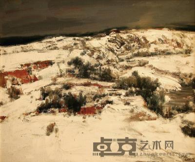 卢野 2010年作 山野雪韵 65×80cm