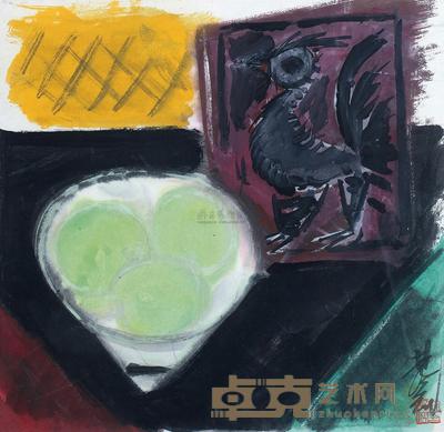 林风眠 柠檬与画 35×35cm