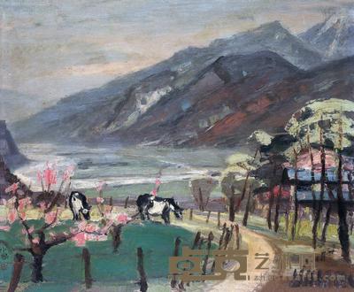 江小鹣 牧场 37×45cm