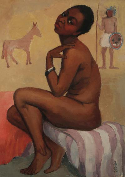 潘玉良 1972年作 非洲女人