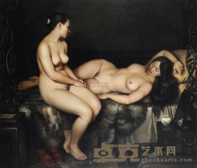 何大桥 1990年作 深深闺房 122×142cm