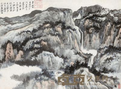 张大千 1959年作 瑞士山色 镜心 44×60cm