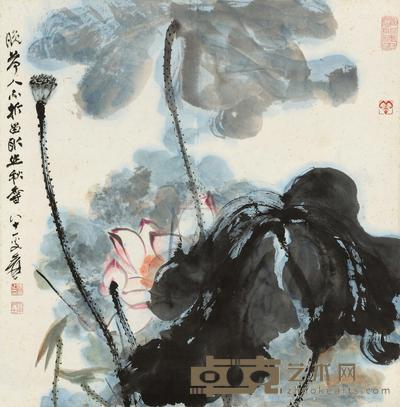 张大千 留取作秋香 镜心 69×68cm