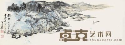 张大千 1979年作 夕阳千叠山 镜心 33×90cm