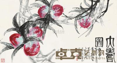 陈大羽 1980年作 大寿图 镜心 83×153cm