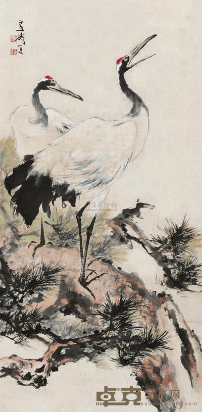 王雪涛 松鹤双寿 立轴 136×66cm