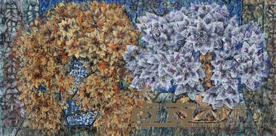 陈向迅 1991年作 芳情雅韵 镜心 65.3×132.6cm