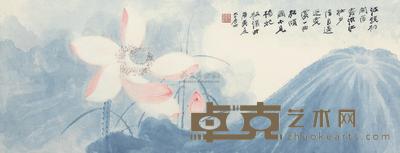 张大千 1950年作 红妆倾国 镜心 24×62cm
