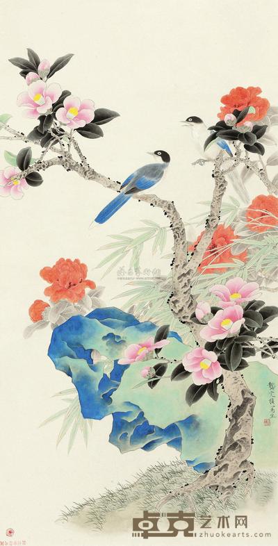 龚文桢 双喜 镜心 130×66cm