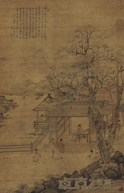 华嵒 1724年作 郑玄诫子图 立轴 147.3×91.4cm