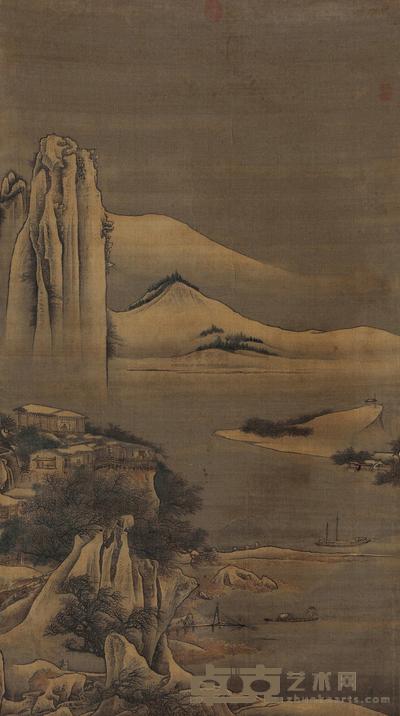 佚名 雪景山水 立轴 132×72cm