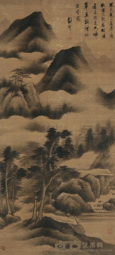 龚贤 （传） 云山图 立轴 140×63cm