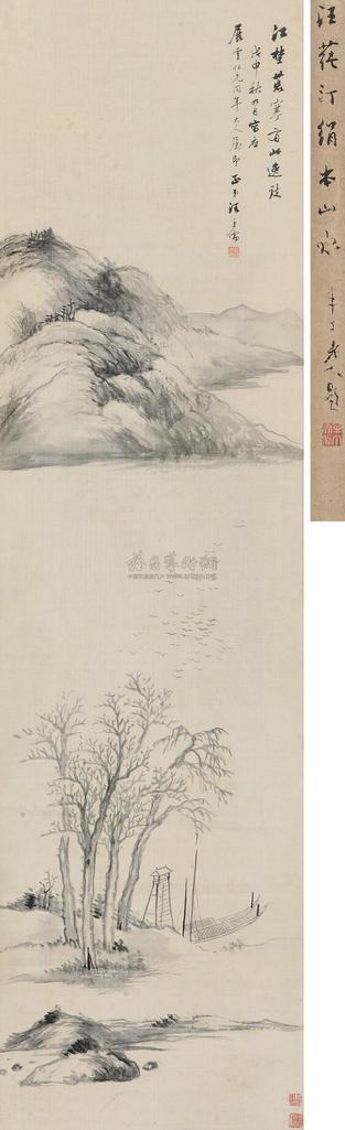 汪莼汀 1848年作 山水 立轴
