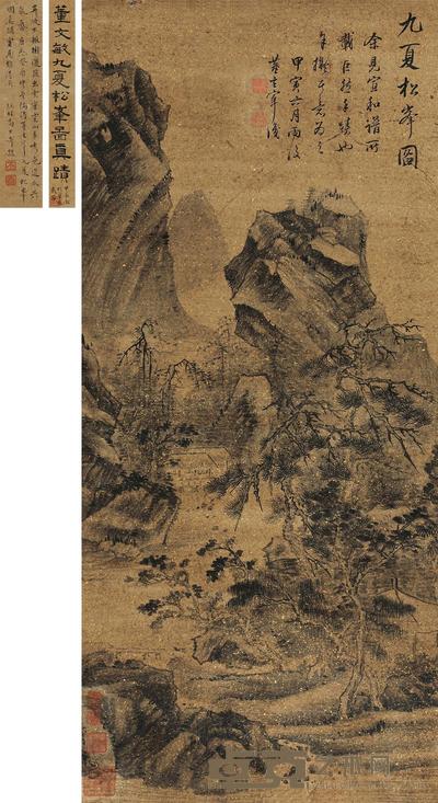 董其昌 九夏松峰图 立轴 83×37cm