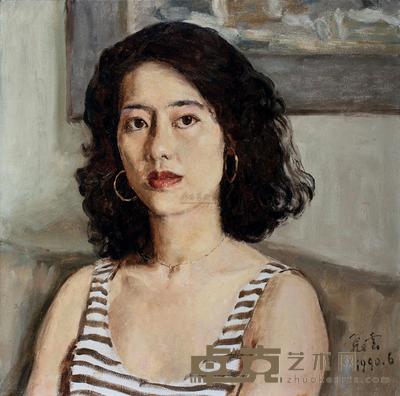 杨飞云 1990年作 纽约护士 45×45cm