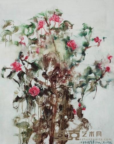 周春芽 1999年作 花 80×100cm