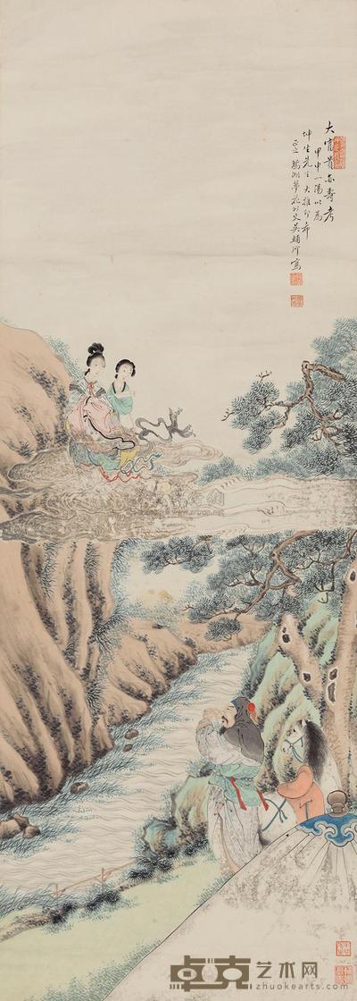 吴辅卿 大富贵亦寿考 立轴 100×35cm