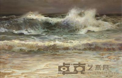 杨乃美 2011年作 金色的海浪 54×81cm