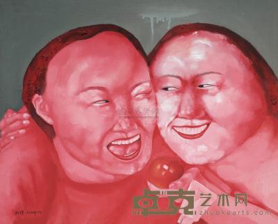 刘瑾 2000年作 姐妹 45×55cm