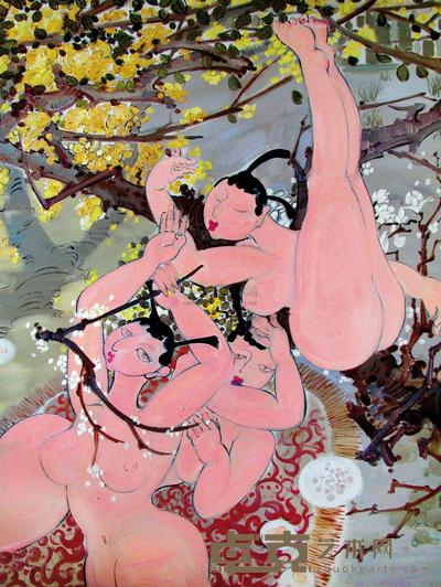 耿文萃 2012年作 一花一世界逍遥游系列梅舞之二 160×120cm