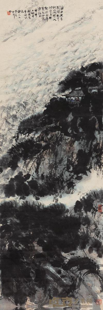 傅抱石 1944年作 东坡诗意图 立轴 115×39cm