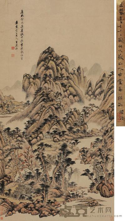 王原祁 1713年作 仿大痴山水 立轴 119×61cm