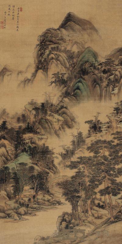王时敏 1672年作 南山图 立轴 151×77cm