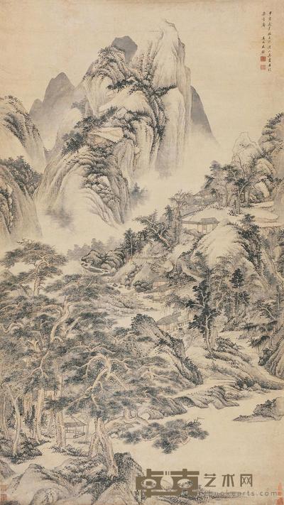 王鉴 仿巨然溪山无尽 立轴 219×123cm