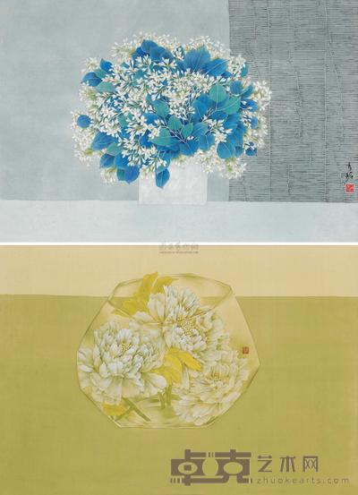 唐秀玲 溢香·含香 镜心 46×68cm