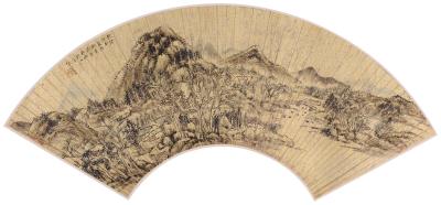 张宗苍 1748年作 仿董源山水 镜心
