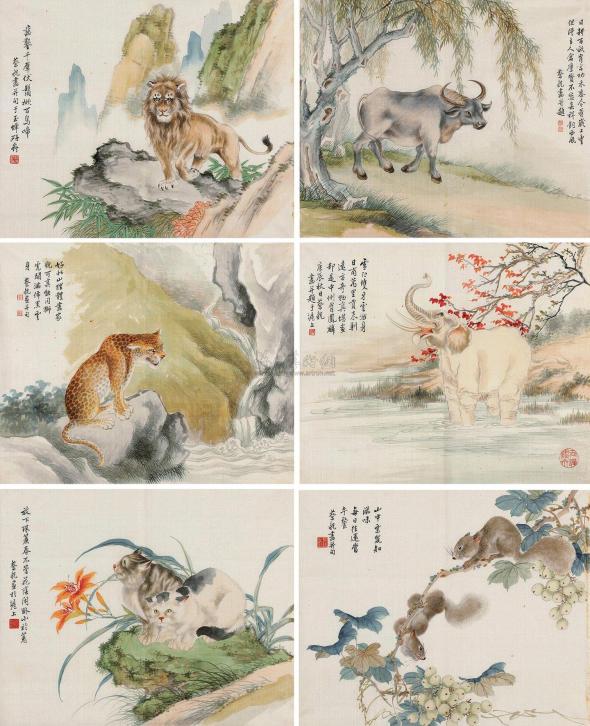 蔡铣 六件动物 镜片