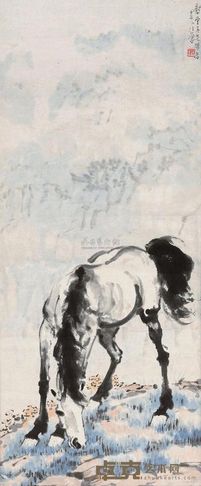 徐悲鸿 马 立轴 96×39cm